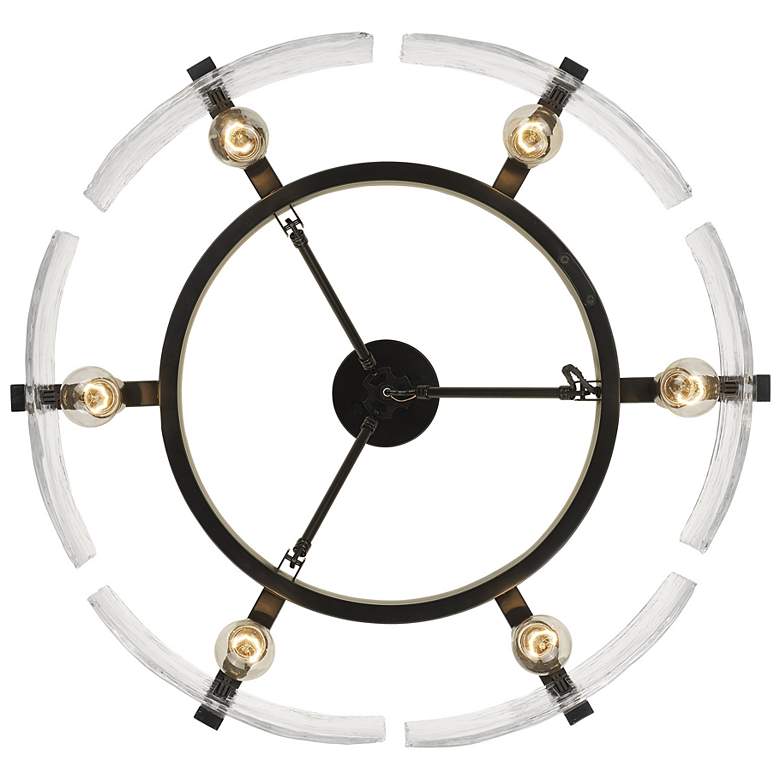 Image 5 Golden Lighting Aenon 27 3/4" Wide Matte Black 6-Light Ceiling Light more views