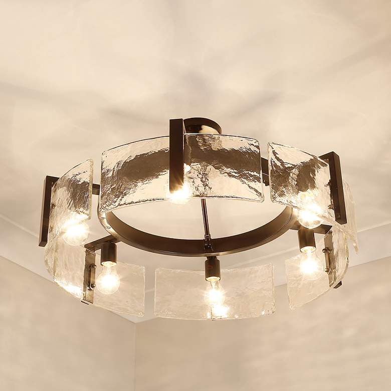 Image 7 Golden Lighting Aenon 27 3/4" Wide Matte Black 6-Light Ceiling Light more views