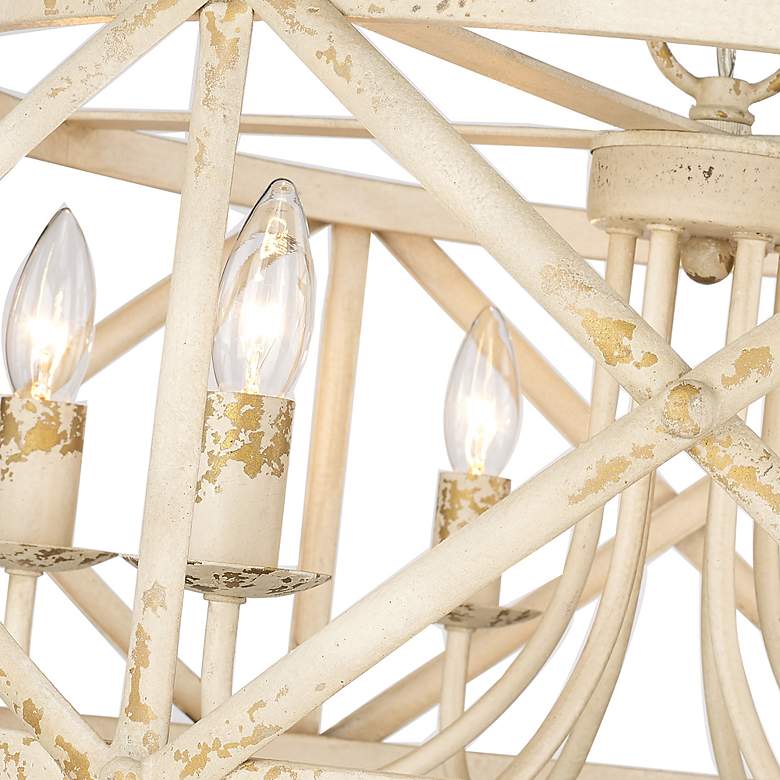 Image 6 Golden Lighting Alcott 26" Wide 6-Light Antique Ivory Chandelier more views