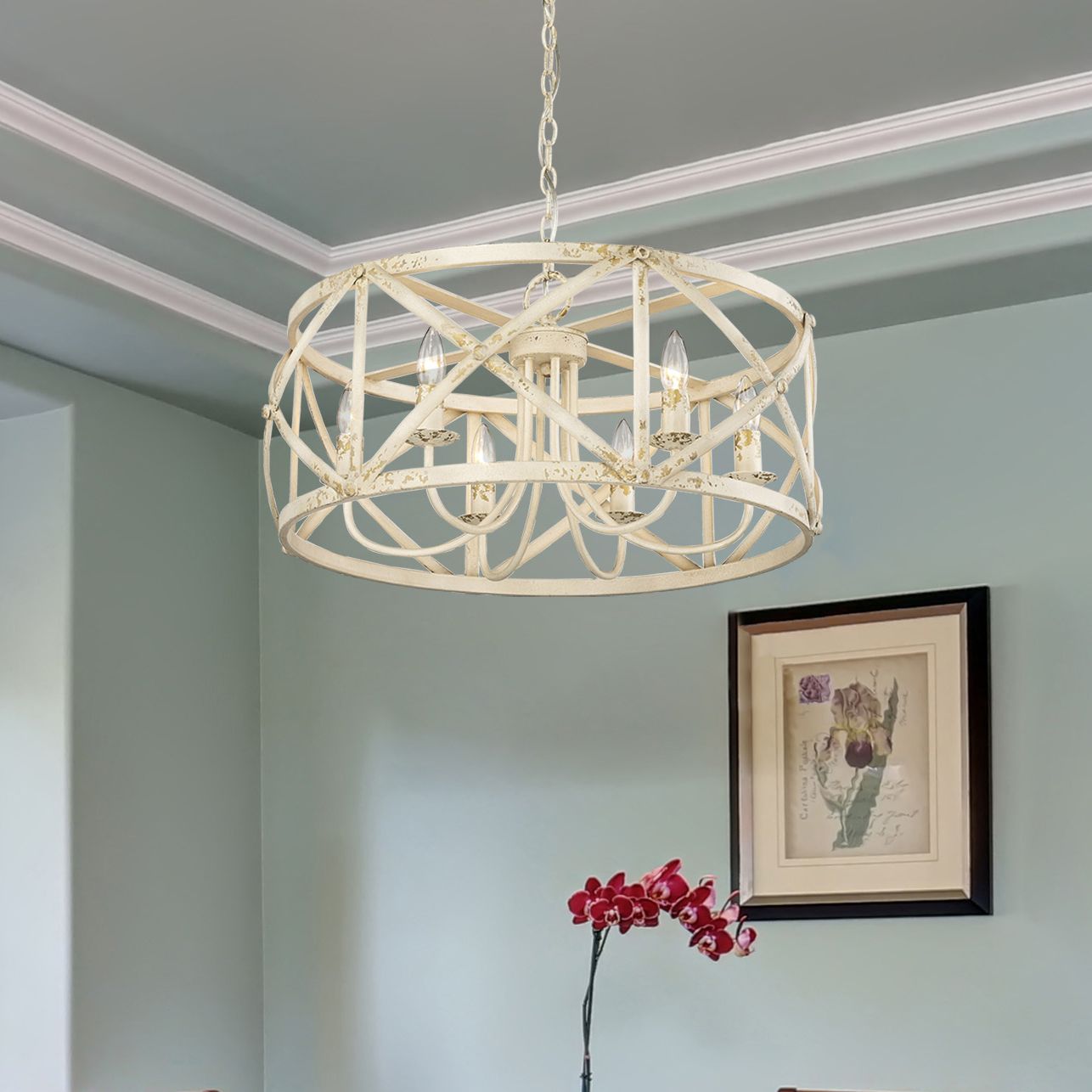 Golden Lighting Alcott White Collection