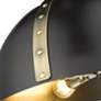 5_Golden Lighting Aldrich 18" Aged Brass Matte Black Dome Pendant Light more views