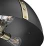 6_Golden Lighting Aldrich 18" Aged Brass Matte Black Dome Pendant Light more views