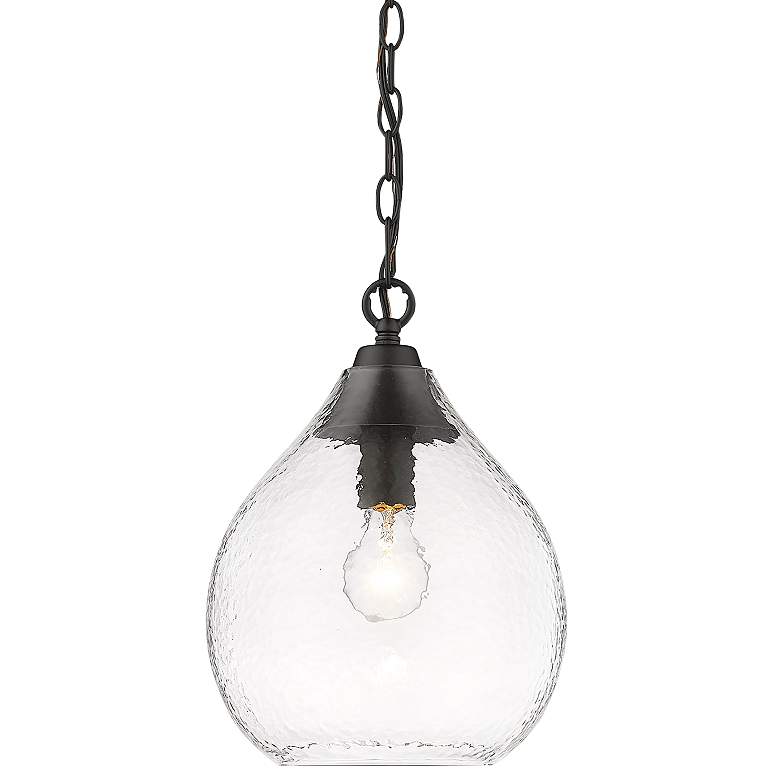 Image 2 Golden Lighting Ariella 10" Wide Matte Black Mini Pendant Light