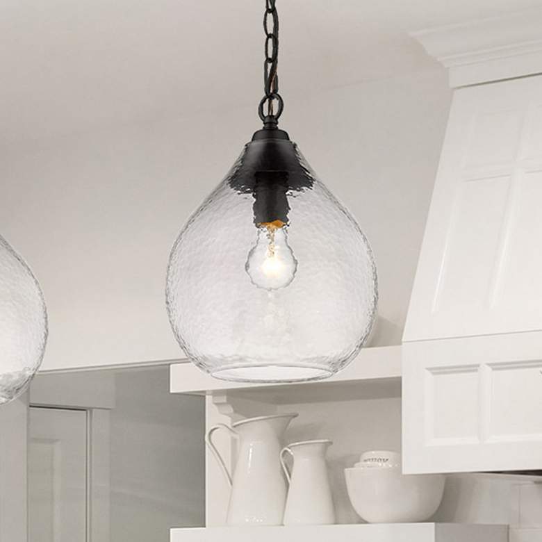 Image 1 Golden Lighting Ariella 10" Wide Matte Black Mini Pendant Light