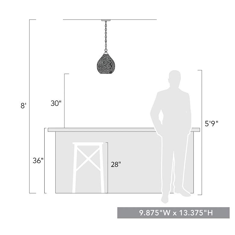 Image 7 Golden Lighting Ariella 10" Wide Matte Black Mini Pendant Light more views