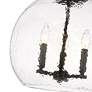 5_Golden Lighting Ariella 14 3/4" Matte Black Hammered Glass Pendant more views