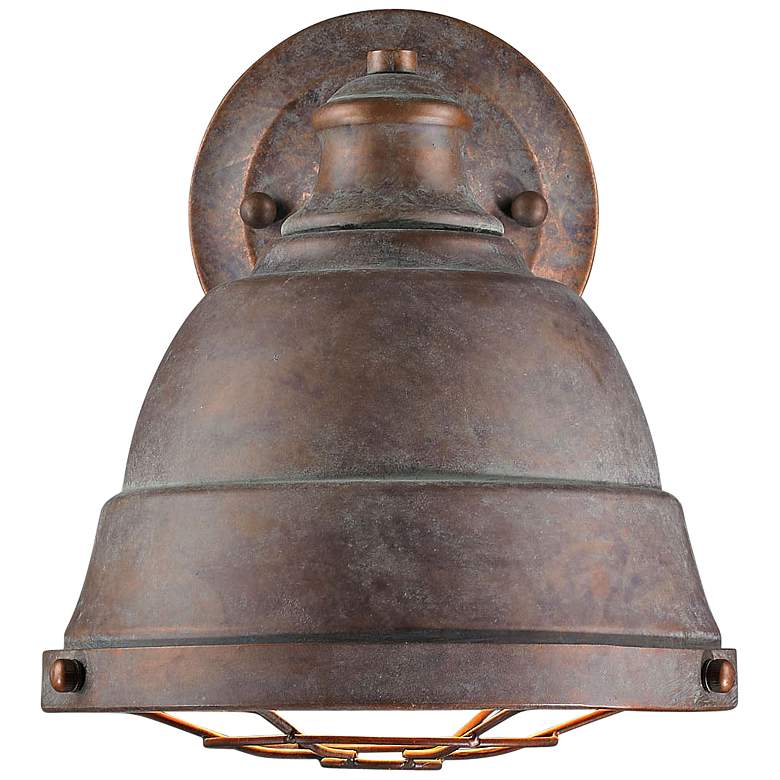 Image 2 Golden Lighting Bartlett 10 1/4 inch Industrial Copper Patina Wall Sconce