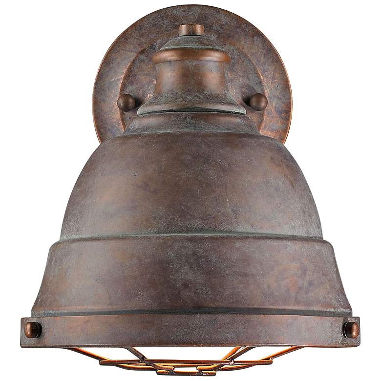 Image 2 Golden Lighting Bartlett 10 1/4" Industrial Copper Patina Wall Sconce