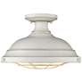 2_Golden Lighting Bartlett 14" French White Semi-Flush Ceiling Light