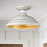 1_Golden Lighting Bartlett 14" French White Semi-Flush Ceiling Light