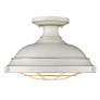3_Golden Lighting Bartlett 14" French White Semi-Flush Ceiling Light more views