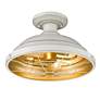 4_Golden Lighting Bartlett 14" French White Semi-Flush Ceiling Light more views