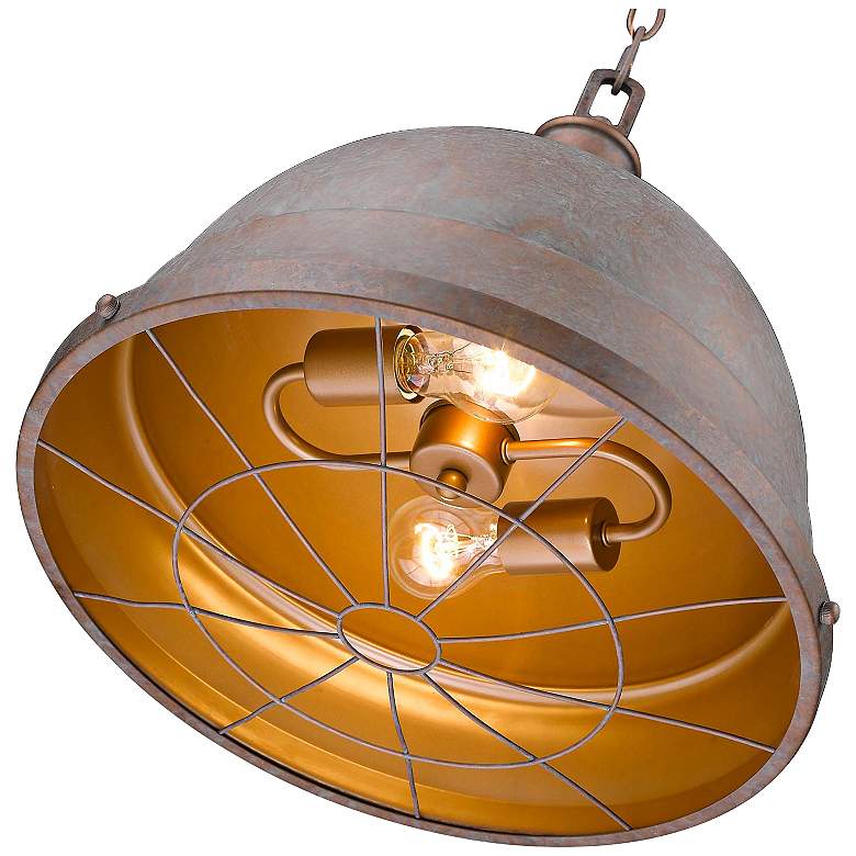Image 5 Golden Lighting Bartlett 16 1/2" Wide Copper Patina Pendant Light more views