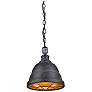 2_Golden Lighting Bartlett 9 1/4" Wide Black Patina Mini Pendant