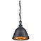 Golden Lighting Bartlett 9 1/4" Wide Black Patina Mini Pendant