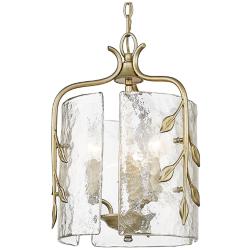 Golden Lighting Calla 13" White Gold 3-Light Water Glass Pendant