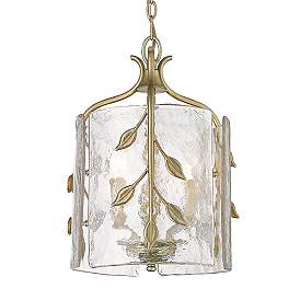 Image5 of Golden Lighting Calla 13" White Gold 3-Light Water Glass Pendant more views