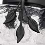 4_Golden Lighting Calla 15 1/4" Black and Hammered Glass Ceiling Light more views