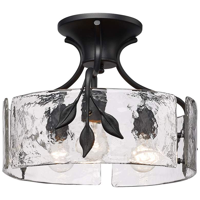 Image 3 Golden Lighting Calla 15 1/4" Wide Natural Black 3-Light Ceiling Light