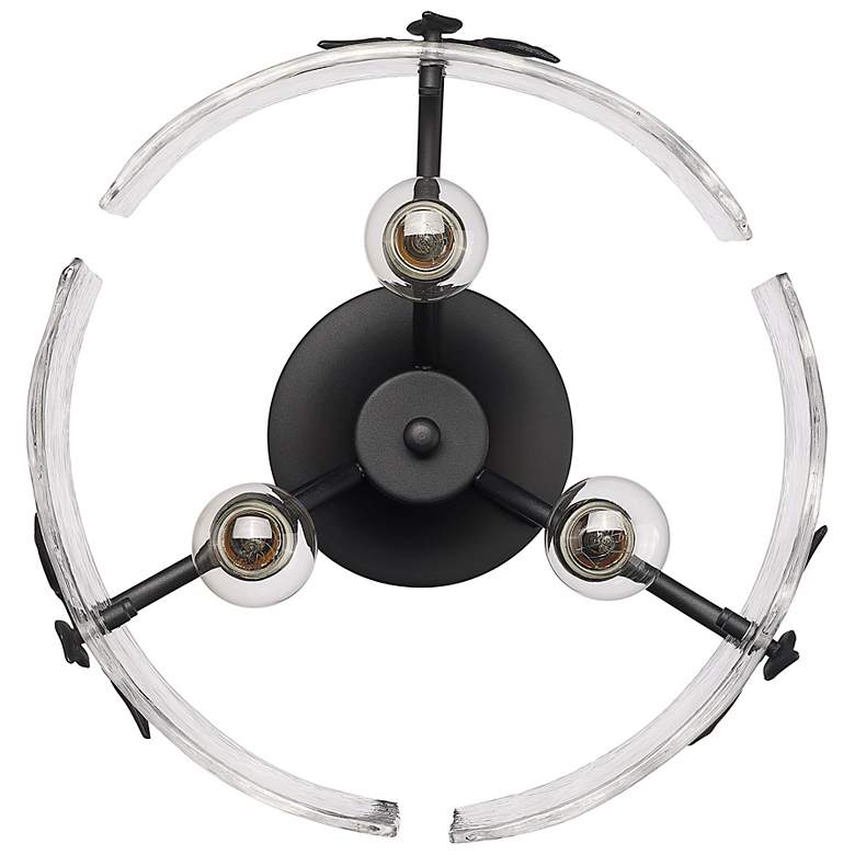 Image 6 Golden Lighting Calla 15 1/4" Wide Natural Black 3-Light Ceiling Light more views