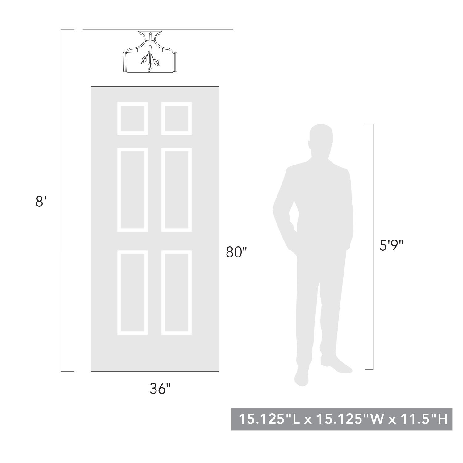 Golden Lighting Calla 15 1/4" Wide Natural Black 3-Light Ceiling Light in scene