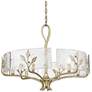 3_Golden Lighting Calla 27 3/4" Wide White Gold 6-Light Chandelier