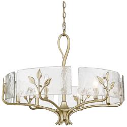 Golden Lighting Calla 27 3/4" Wide White Gold 6-Light Chandelier