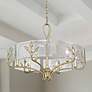 2_Golden Lighting Calla 27 3/4" Wide White Gold 6-Light Chandelier