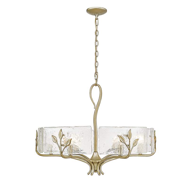 Image 4 Golden Lighting Calla 27 3/4" Wide White Gold 6-Light Chandelier more views