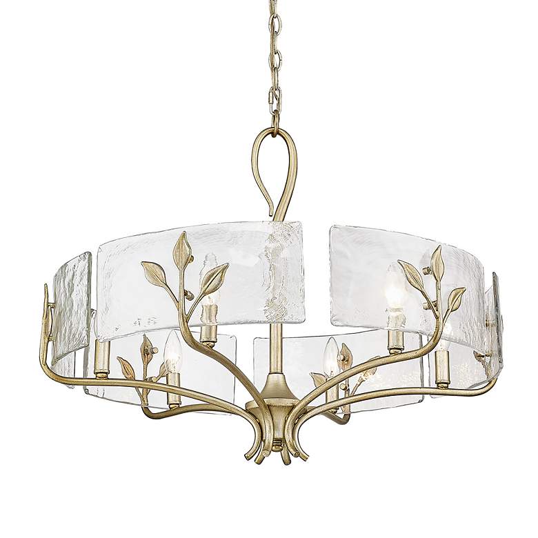 Image 5 Golden Lighting Calla 27 3/4" Wide White Gold 6-Light Chandelier more views