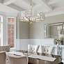 Golden Lighting Calla 27 3/4" Wide White Gold 6-Light Chandelier in scene
