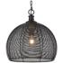 Golden Lighting Calypso 15 3/4" Wide Matte Black Dome Pendant Light