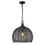 2_Golden Lighting Calypso 15 3/4" Wide Matte Black Dome Pendant Light more views