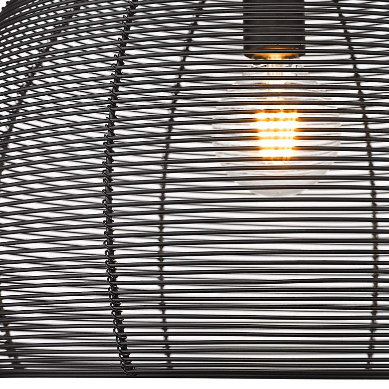 Image 3 Golden Lighting Calypso 15 3/4" Wide Matte Black Dome Pendant Light more views