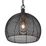 3_Golden Lighting Calypso 15 3/4" Wide Matte Black Dome Pendant Light more views
