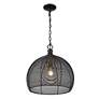 4_Golden Lighting Calypso 15 3/4" Wide Matte Black Dome Pendant Light more views