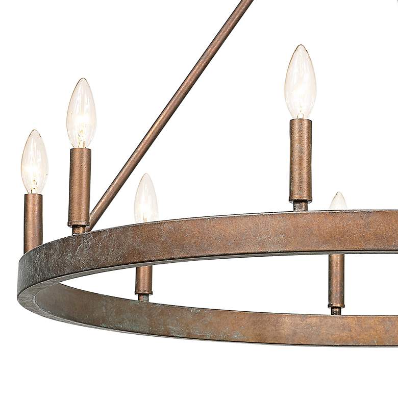 Image 4 Golden Lighting Carraway 32" 9-Light Candle Ring Chandelier more views