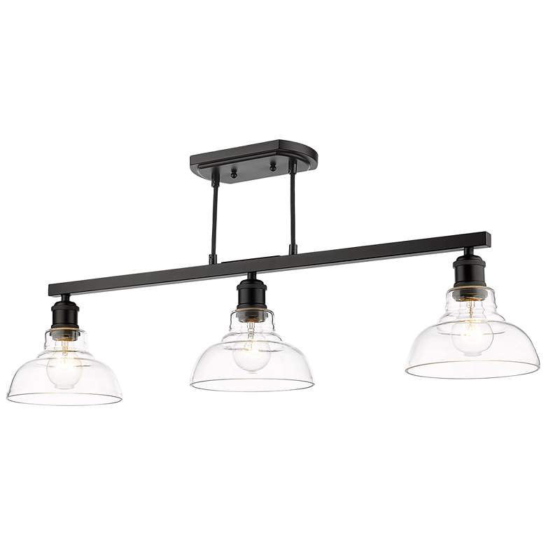 Image 5 Golden Lighting Carver 35 1/2" Wide Matte Black Linear Pendant Light more views