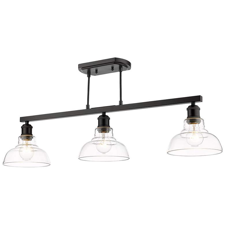 Image 5 Golden Lighting Carver 35 1/2 inch Wide Matte Black Linear Pendant Light more views