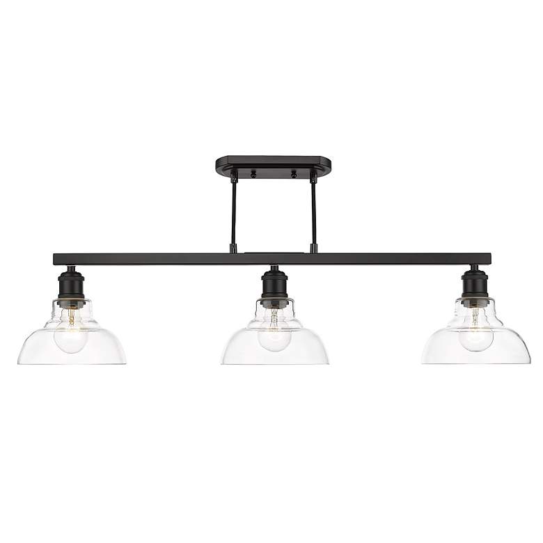 Image 6 Golden Lighting Carver 35 1/2" Wide Matte Black Linear Pendant Light more views