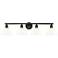 Golden Lighting Carver 36" Matte Black Vintage Milk Glass Bath Light