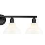 2_Golden Lighting Carver 36" Matte Black Vintage Milk Glass Bath Light more views