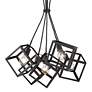 5_Golden Lighting Cassio 28" Matte Black Metal 5-Light Geometric Pendant more views