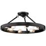 2_Golden Lighting Castile 24" Matte Black 6-Light Ring Ceiling Light