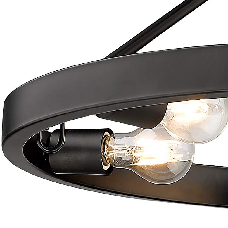 Image 3 Golden Lighting Castile 24" Matte Black 6-Light Ring Ceiling Light more views