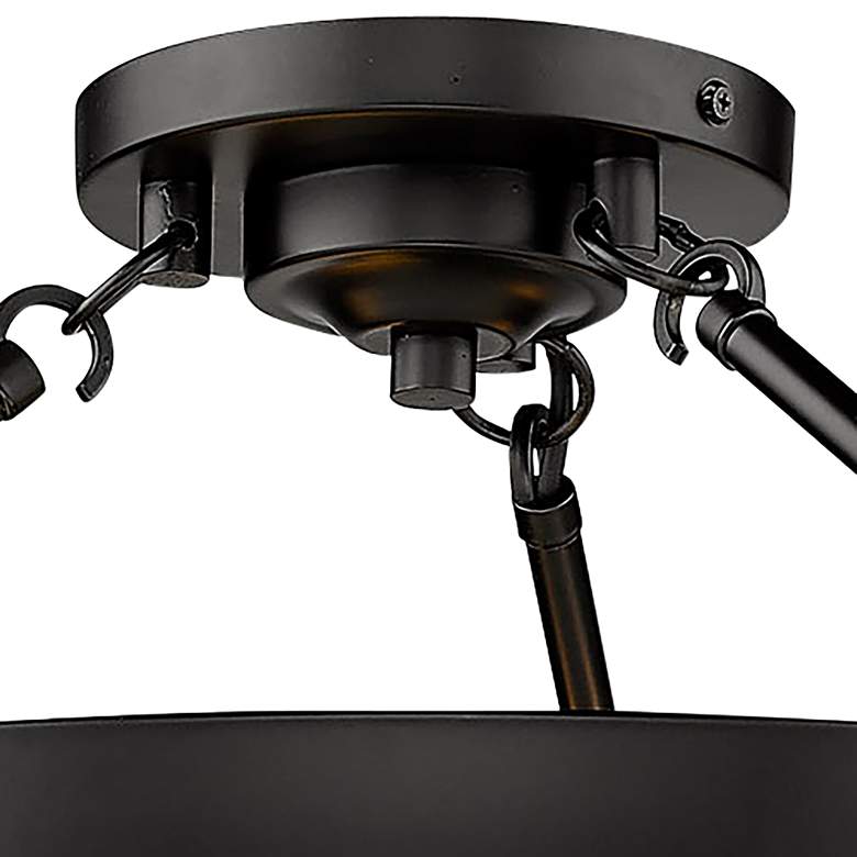Image 4 Golden Lighting Castile 24" Matte Black 6-Light Ring Ceiling Light more views