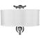 Golden Lighting Cerchi 15" Wide Chrome and White Drum Ceiling Light