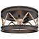 Golden Lighting Chatham 14" Wide Gunmetal Bronze 2-Light Ceiling Light