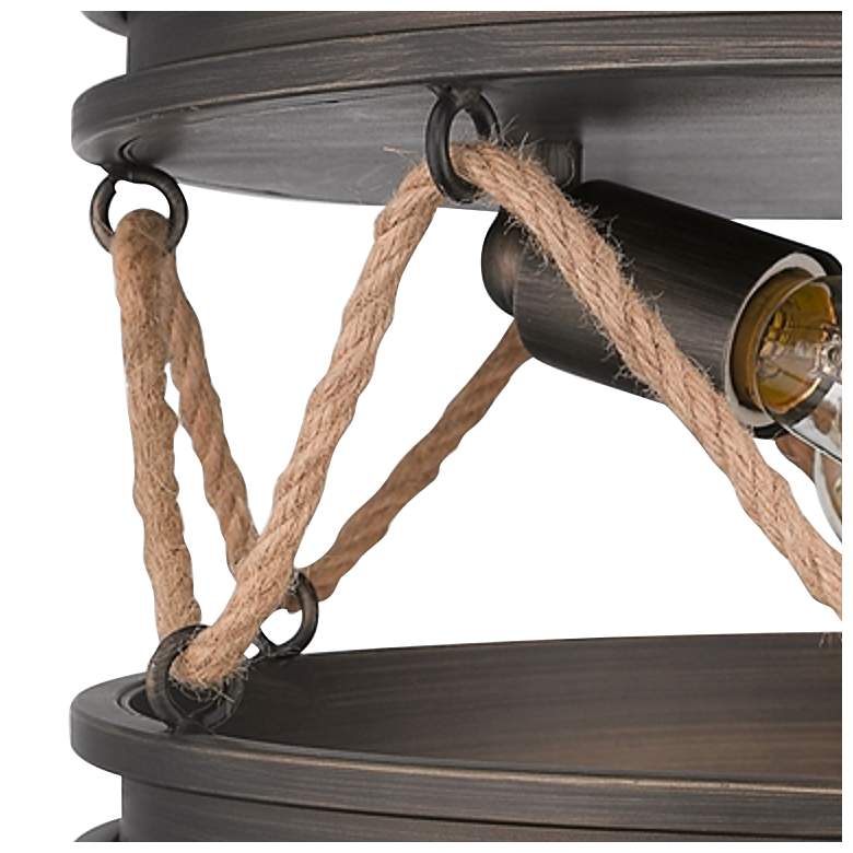 Image 3 Golden Lighting Chatham 14" Wide Gunmetal Bronze 2-Light Ceiling Light more views