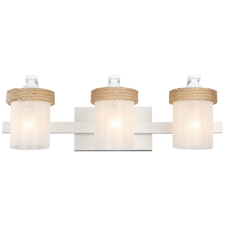 Image 1 Golden Lighting Chatham 22 3/4" Modern White and Glass Bath Light